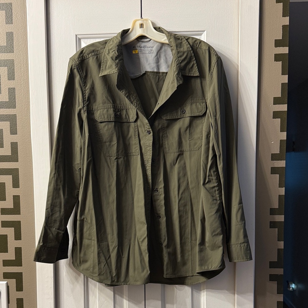 NWT Eddie Bauer Mountain Ripstop long sleeved shirt